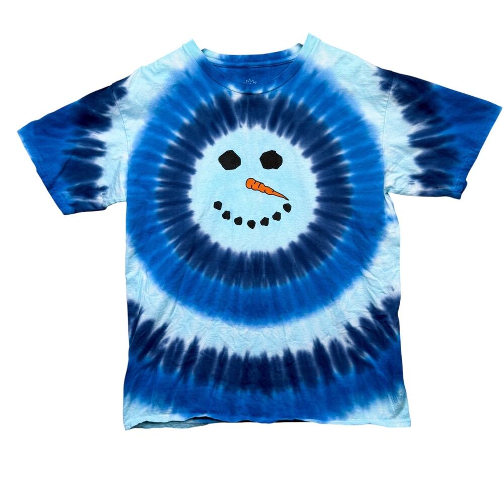 Snowman Christmas Tie Dye T Shirt Fam Jams Frozen Sundog Grateful Dead Hippy L